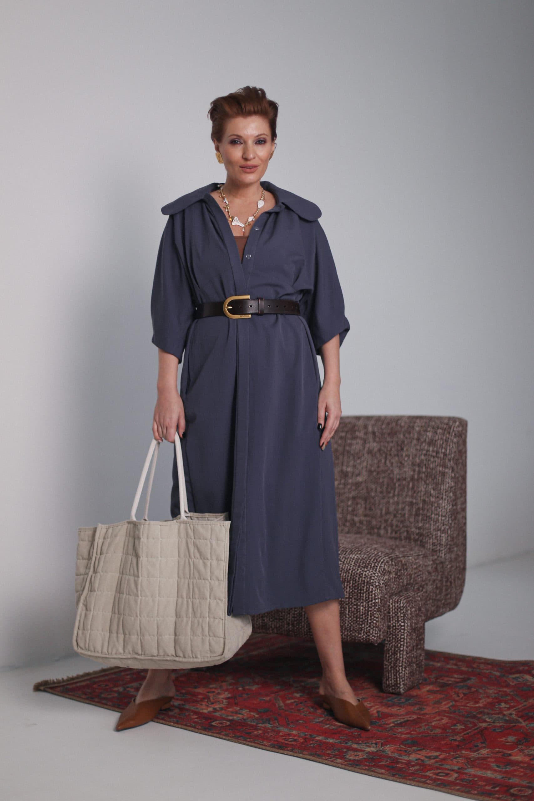 Платье Брюн из смесового тенсела - S, Одиссея