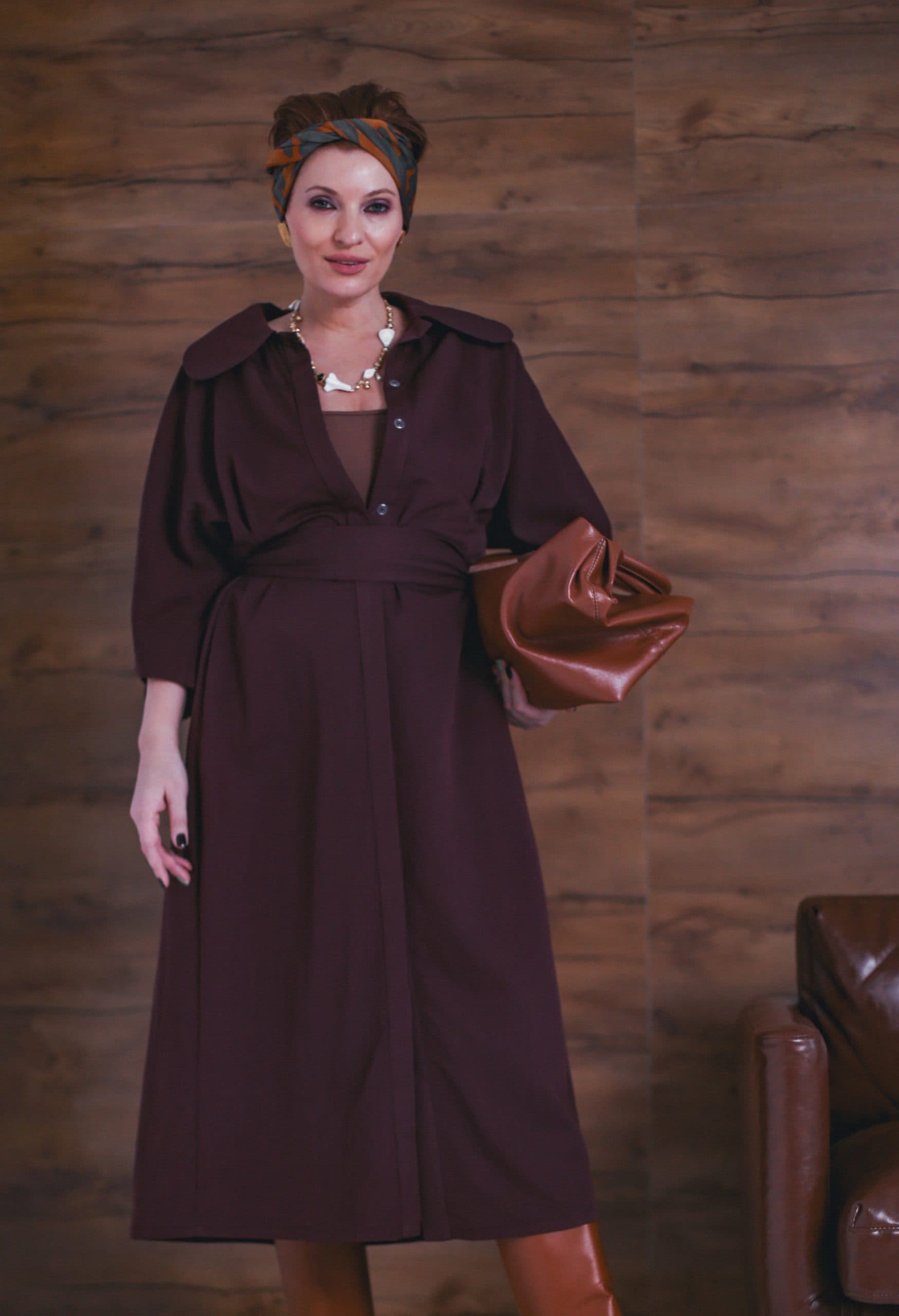 Платье Брюн из смесового тенсела