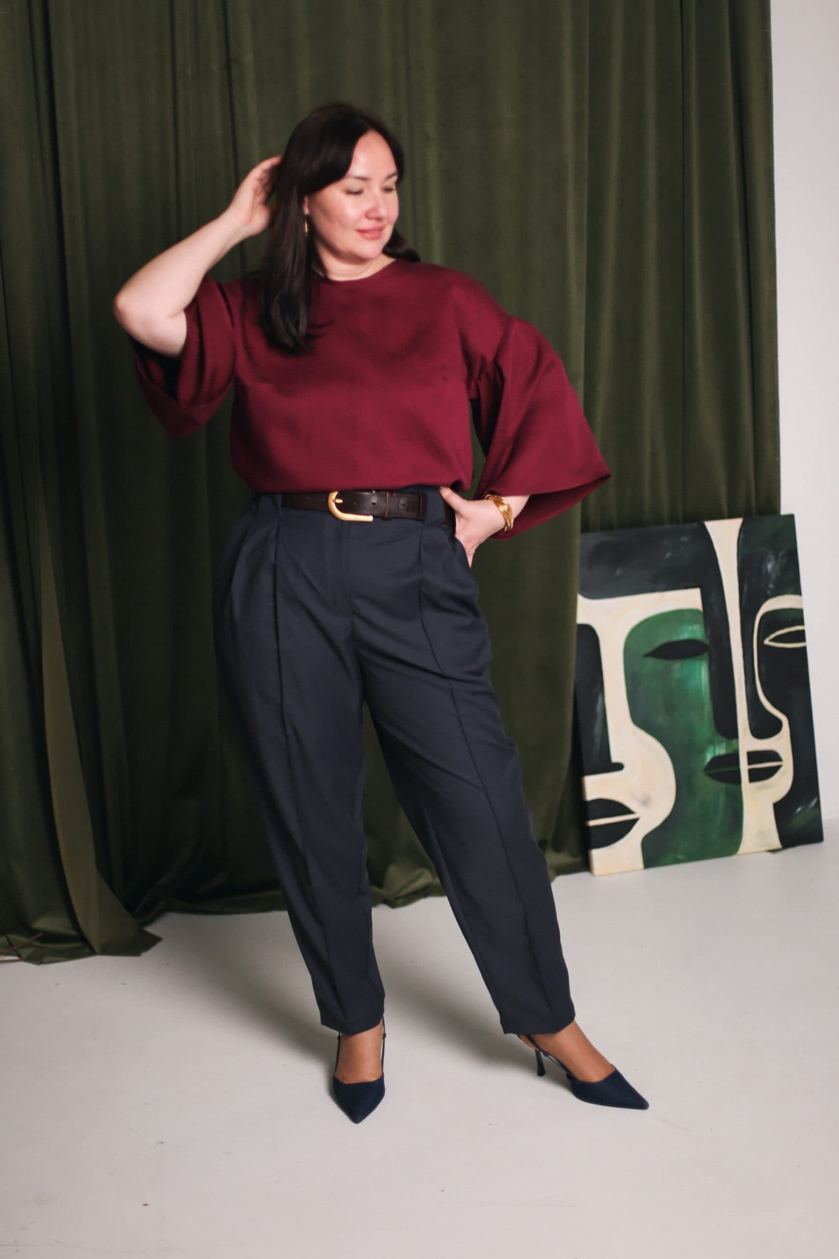 Брюки Марлен из смесовой вискозы