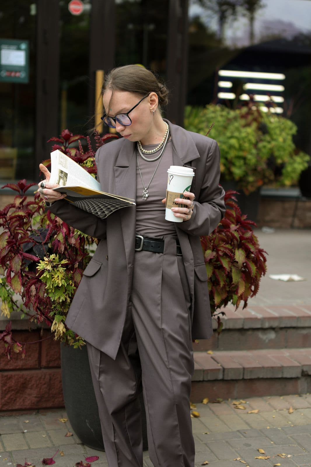 Брюки Марлен из смесовой вискозы - S, Гроза