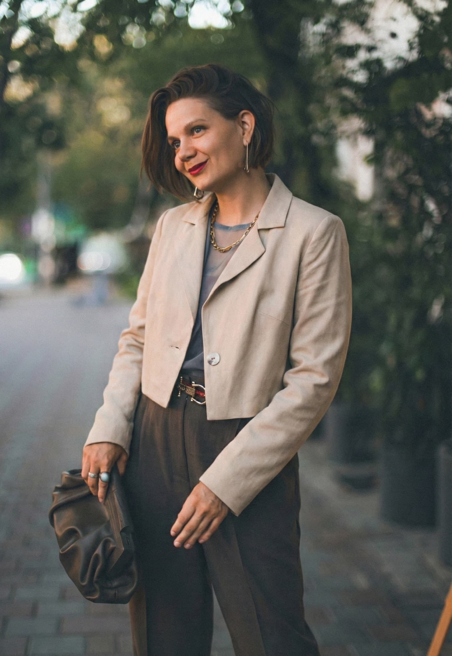 Кроп-жакет из льна