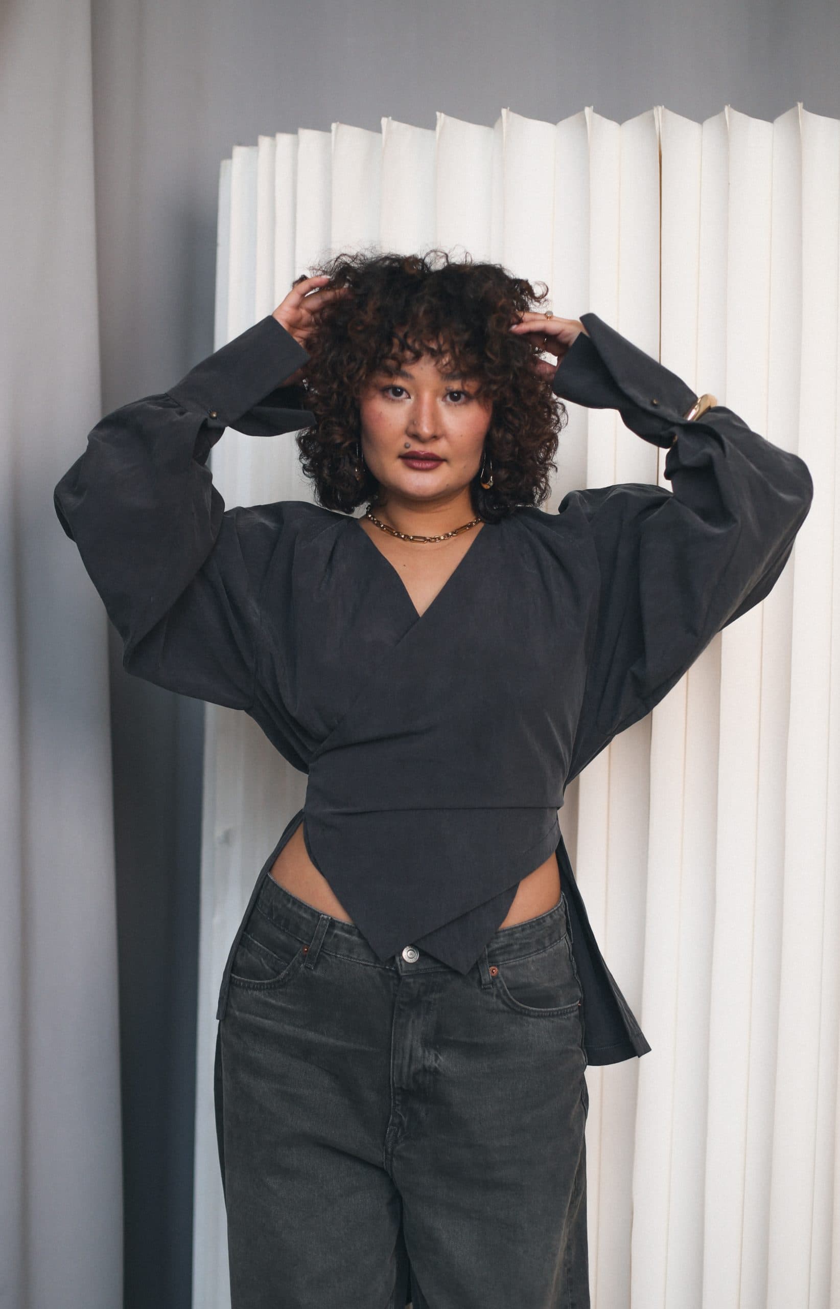 Рубашка Люмьер из смесового купро