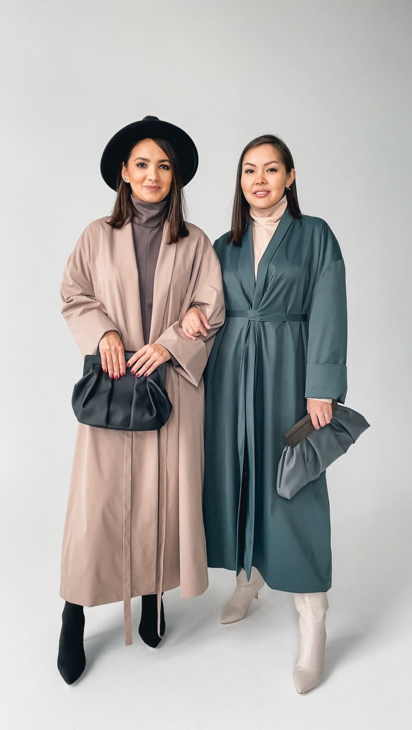 Тренч Кимоно из плащевки