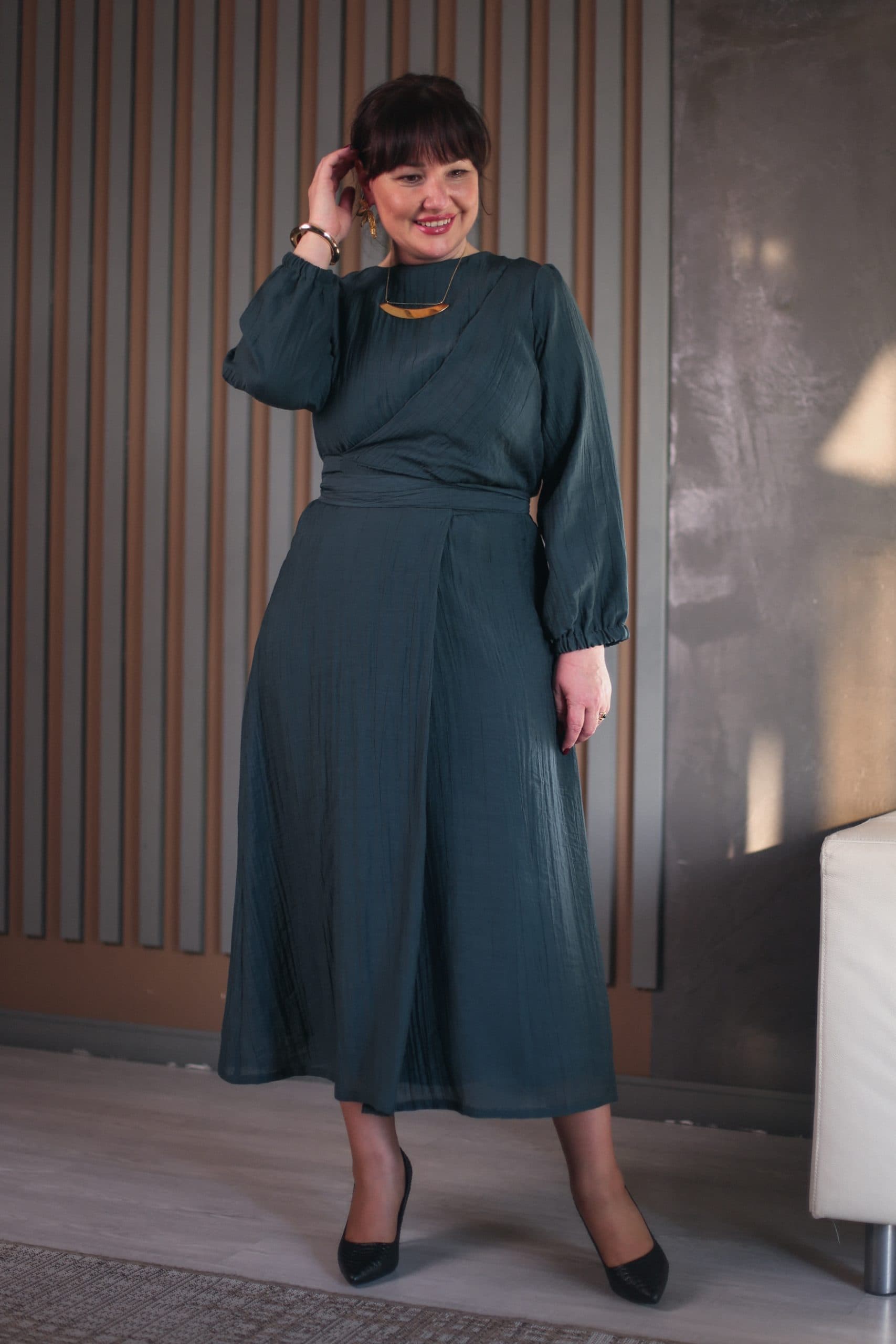 Платье Мия из жатого тенсел-шифона